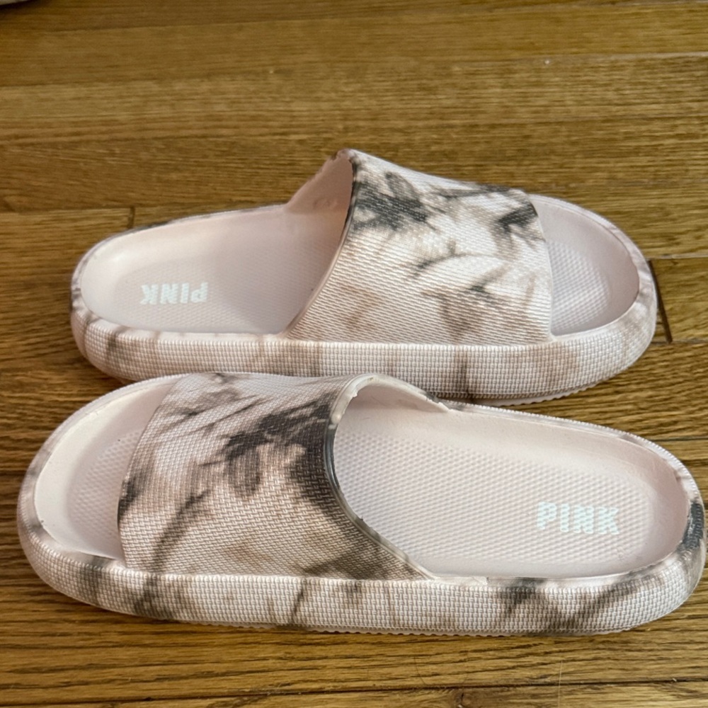 VS PINK Women's Marble Slippers - Pink and Brown tie dye - Picture 5 of 5